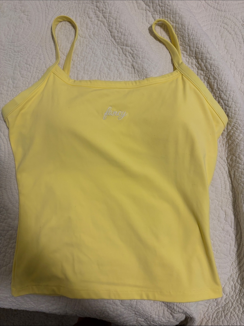 Fancy sunlight yellow athletic tank